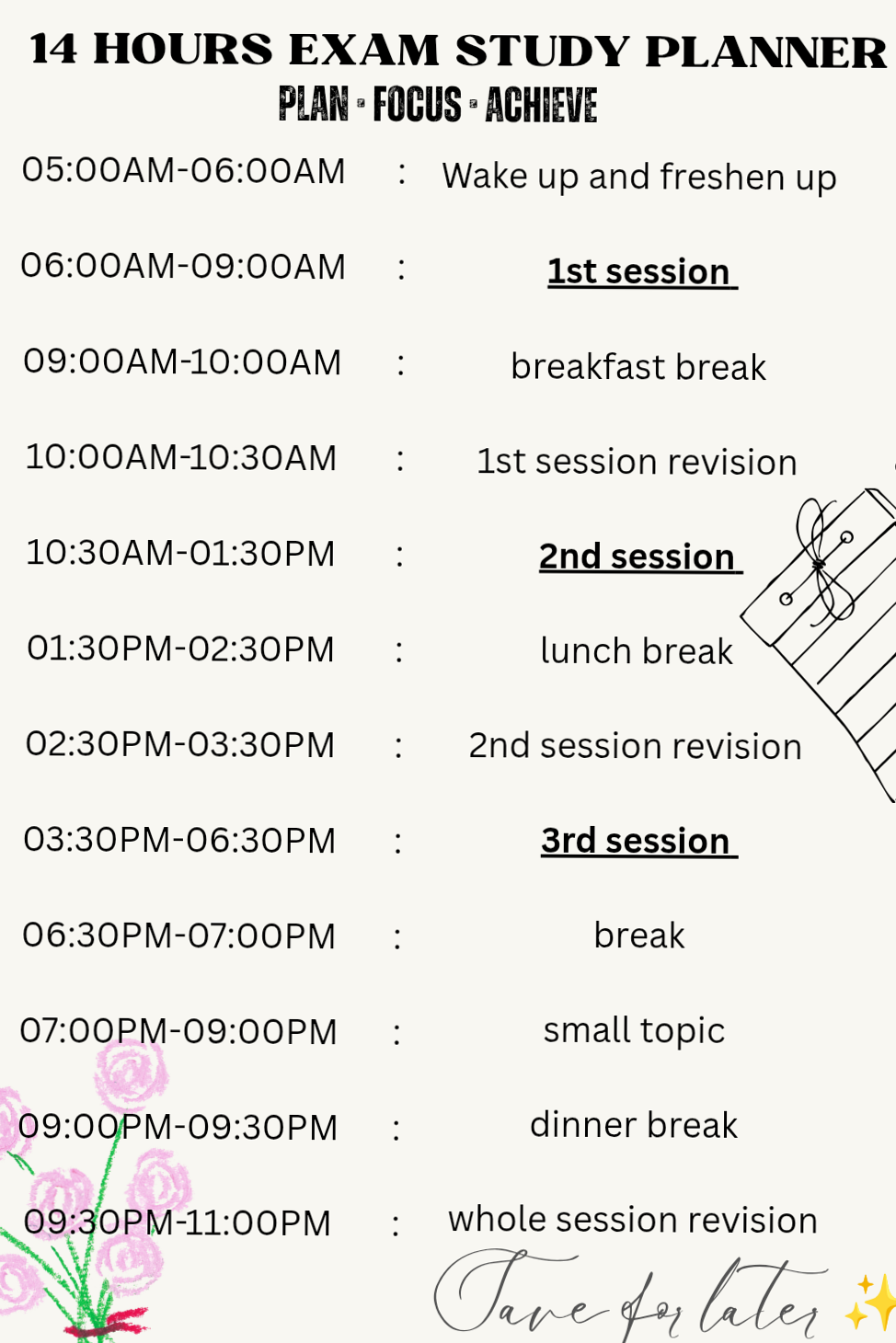 12-Hour Exam Study Planner | Daily Routine for Success — 🌈 🖌️ secret to staying productive