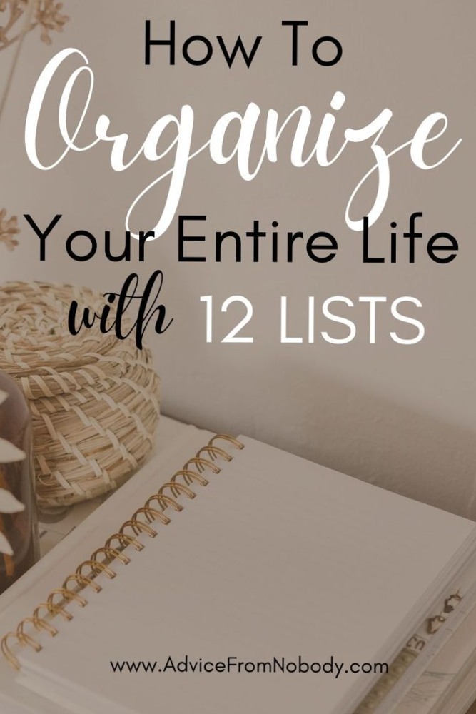 12 Lists To Organize Your Life with Style — 📌 📅 dream life manifestation