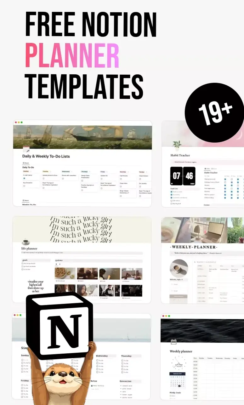 19 Best & Free Notion Planner Templates for Digital Design — 🖇️ 📝 game-changing digital system