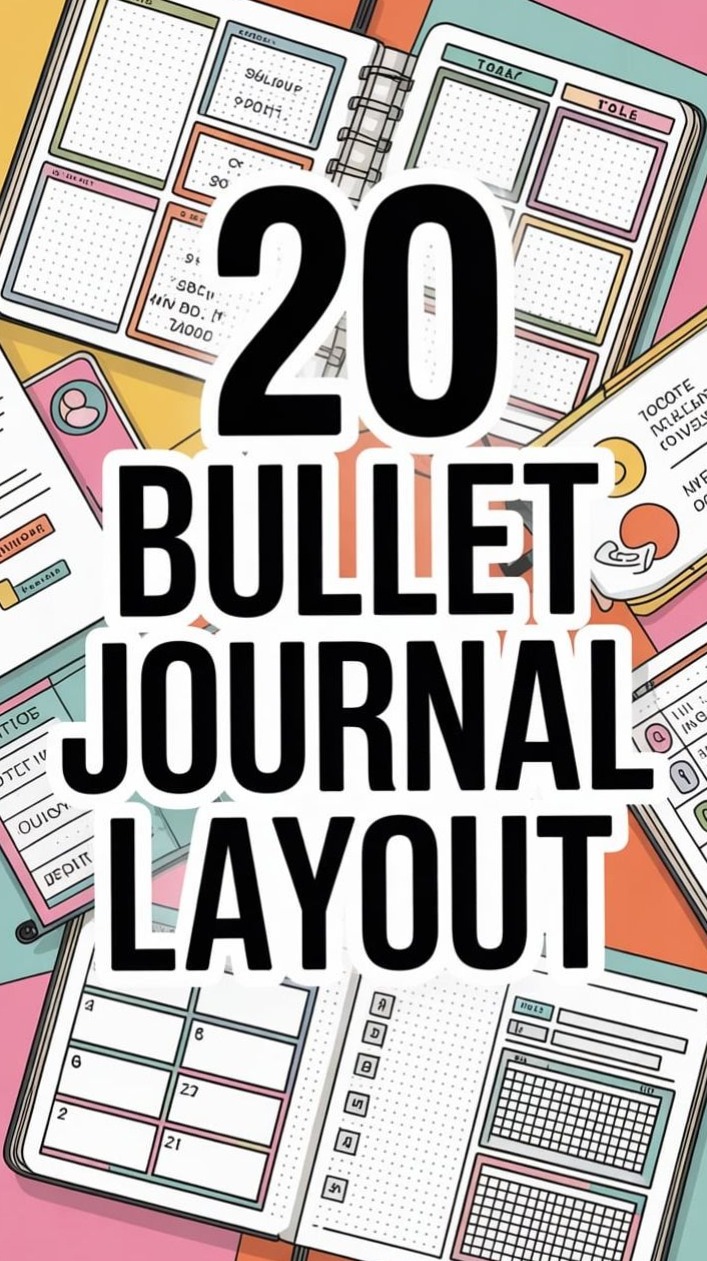 🖇️ 📝 20 Creative Bullet Journal Layouts for Digital Planners | stay inspired all year long