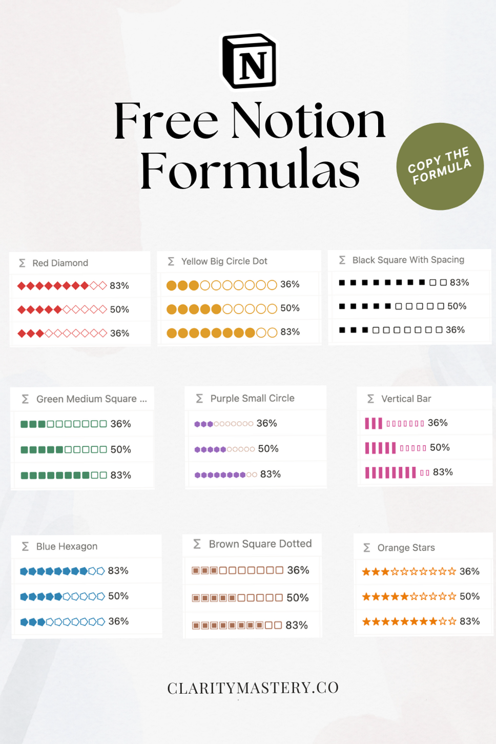 20 Free Notion Progress Bars for Aesthetic Templates — 🪄 🖌️ only tool for life admin