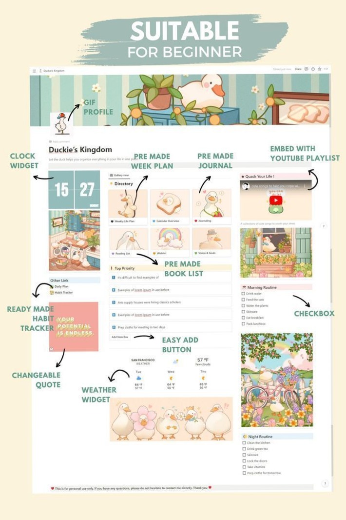 📅 📝 2024 Digital Planner Inspiration & Templates | secret to staying productive