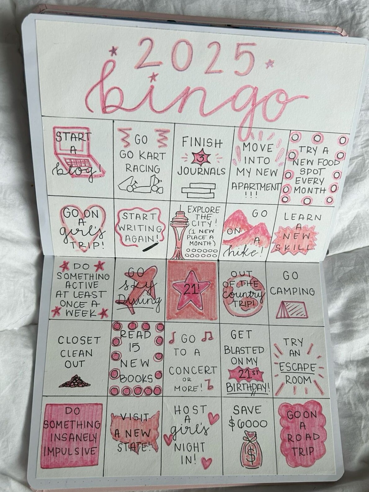 🎨 🌈 2025 Bingo Card Journal Inspiration | Digital Planner Design | secret to staying productive