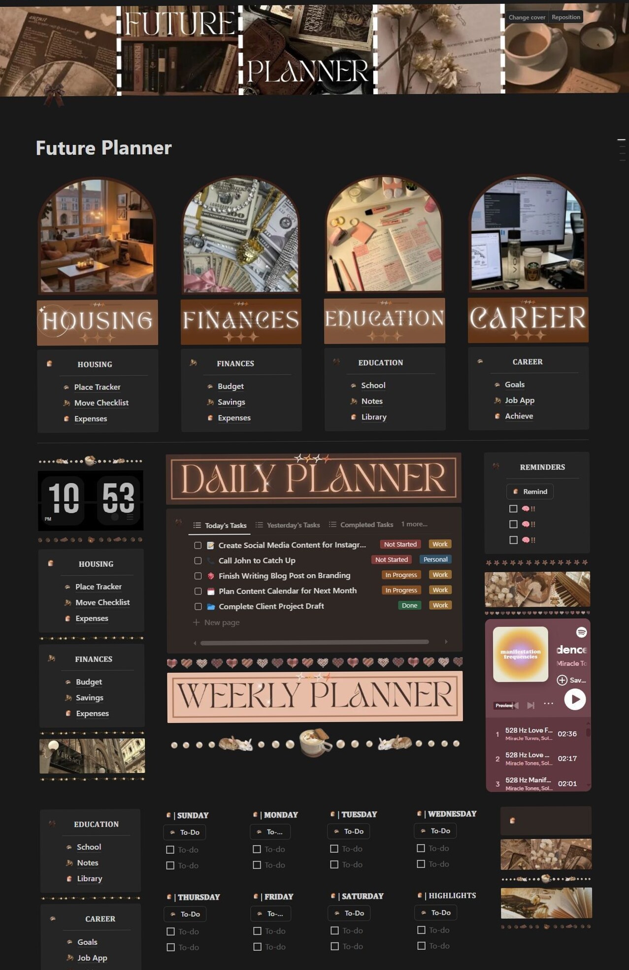 2025 Future Notion Planner Aesthetic Templates — 🎀 🌿 2026 efficiency hack