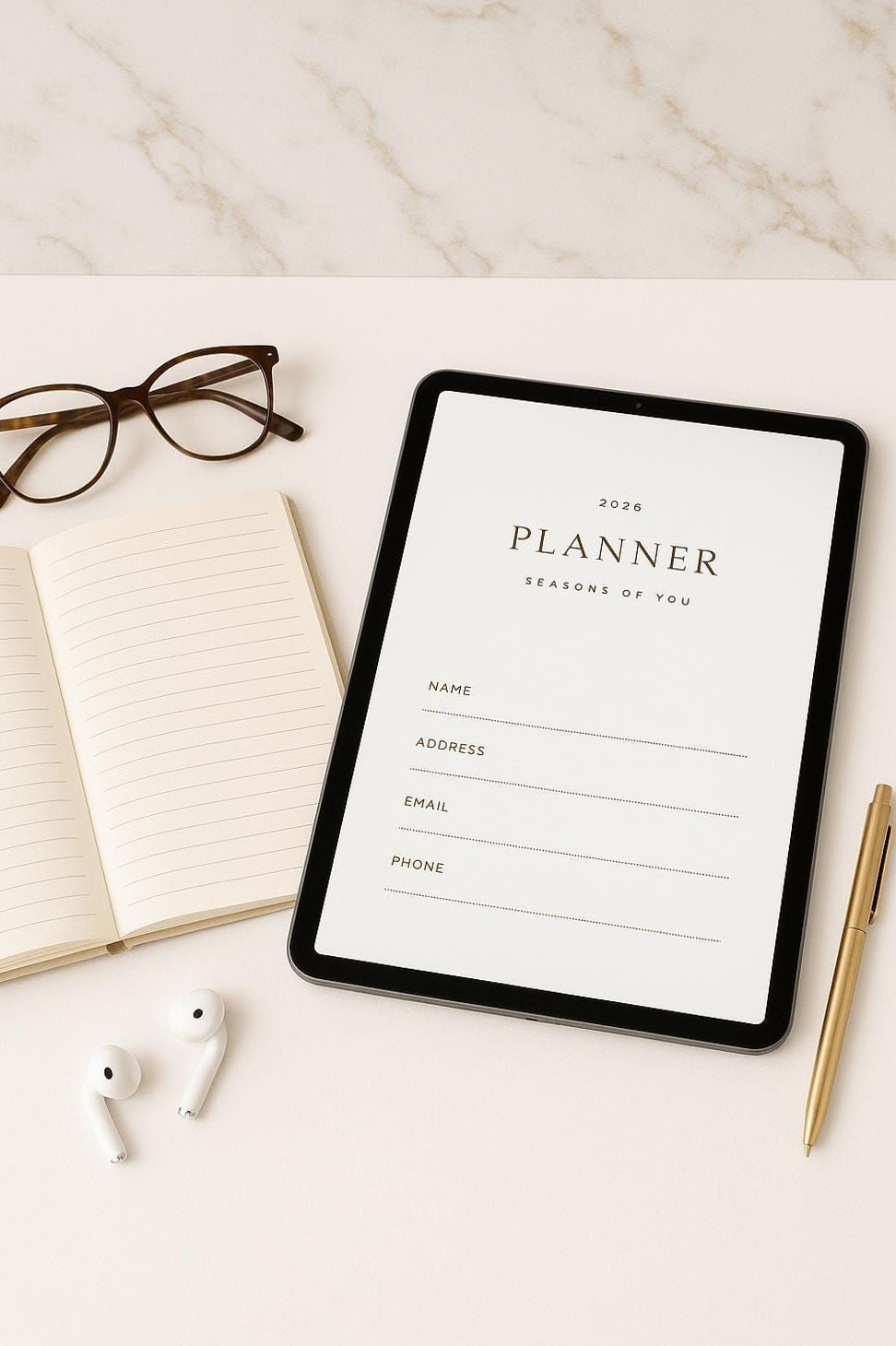 📝 📌 2026 ADHD Digital Planner — Minimalist Motivational Agenda for iPad | secret to staying productive