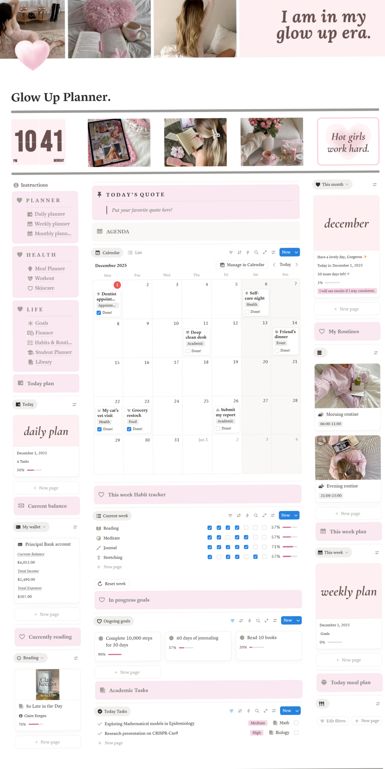 🕊️ 🍰 

2026 Glow Up Planner The Only Tool You Need for Your Life Admin in 2026