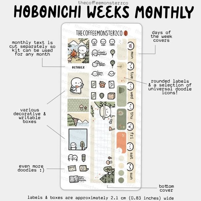 📍 🪄 2026 Hobonichi Weeks Monthly Kit — October Planner Design | dream life manifestation