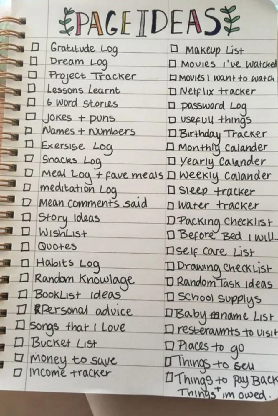 📍 🌈 23 Bullet Journal Page Ideas — Its Claudia G | dream life manifestation