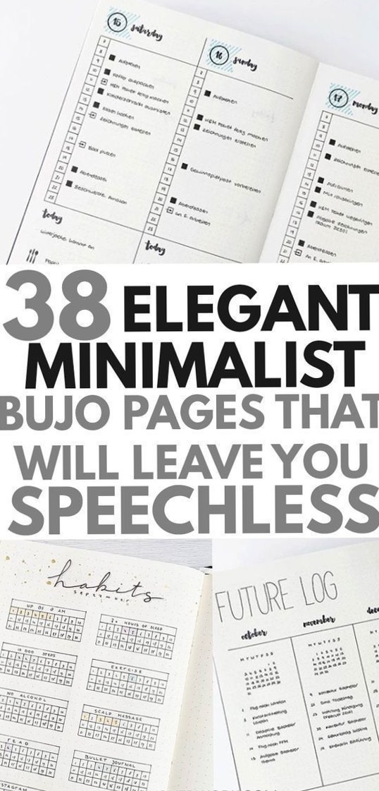 38 Simple Minimalist Bullet Journal Layouts — 💌 👰 dream life manifestation