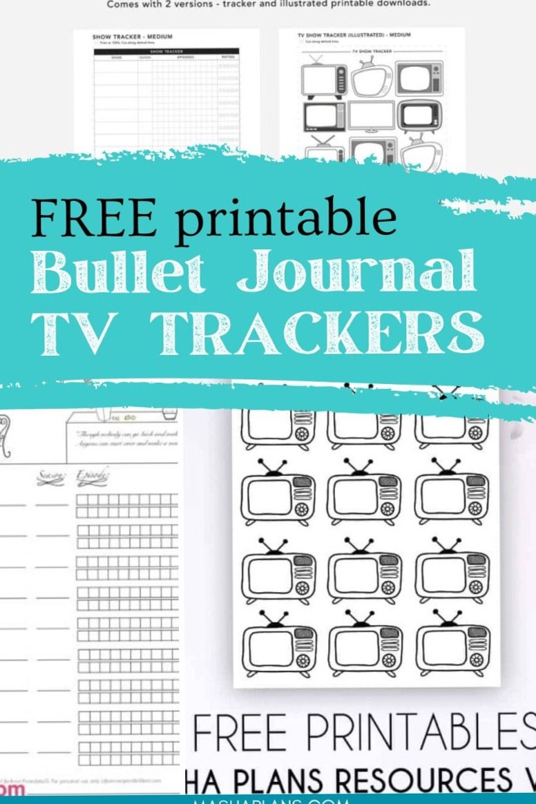 ✨ 🌿 9 Free Bullet Journal TV Tracker Printables | essential planning guide
