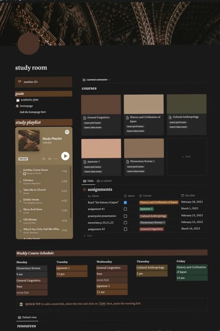 Ace college with Notion templates for planners & design. — 📌 📌 pro digital dashboard