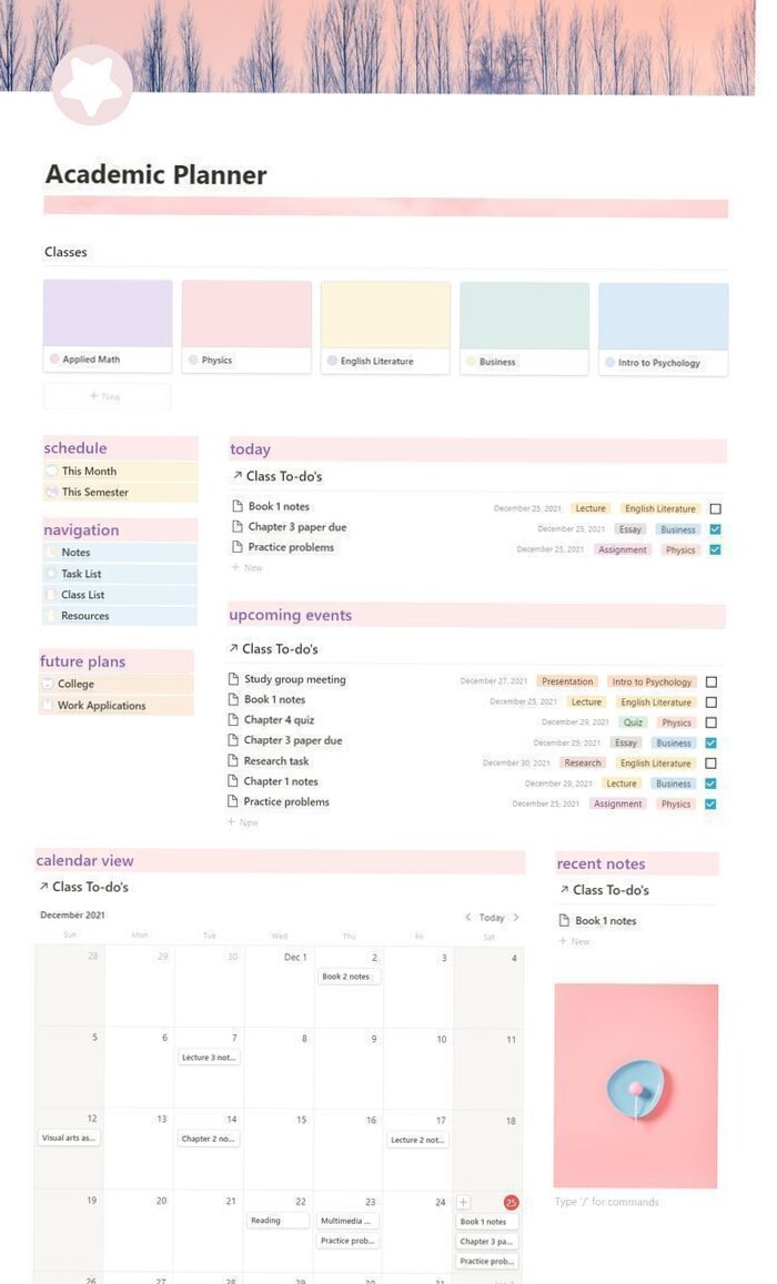 👰 🥂 Ace Your Semester: 2025 Notion Planner Template! | 2026 efficiency hack