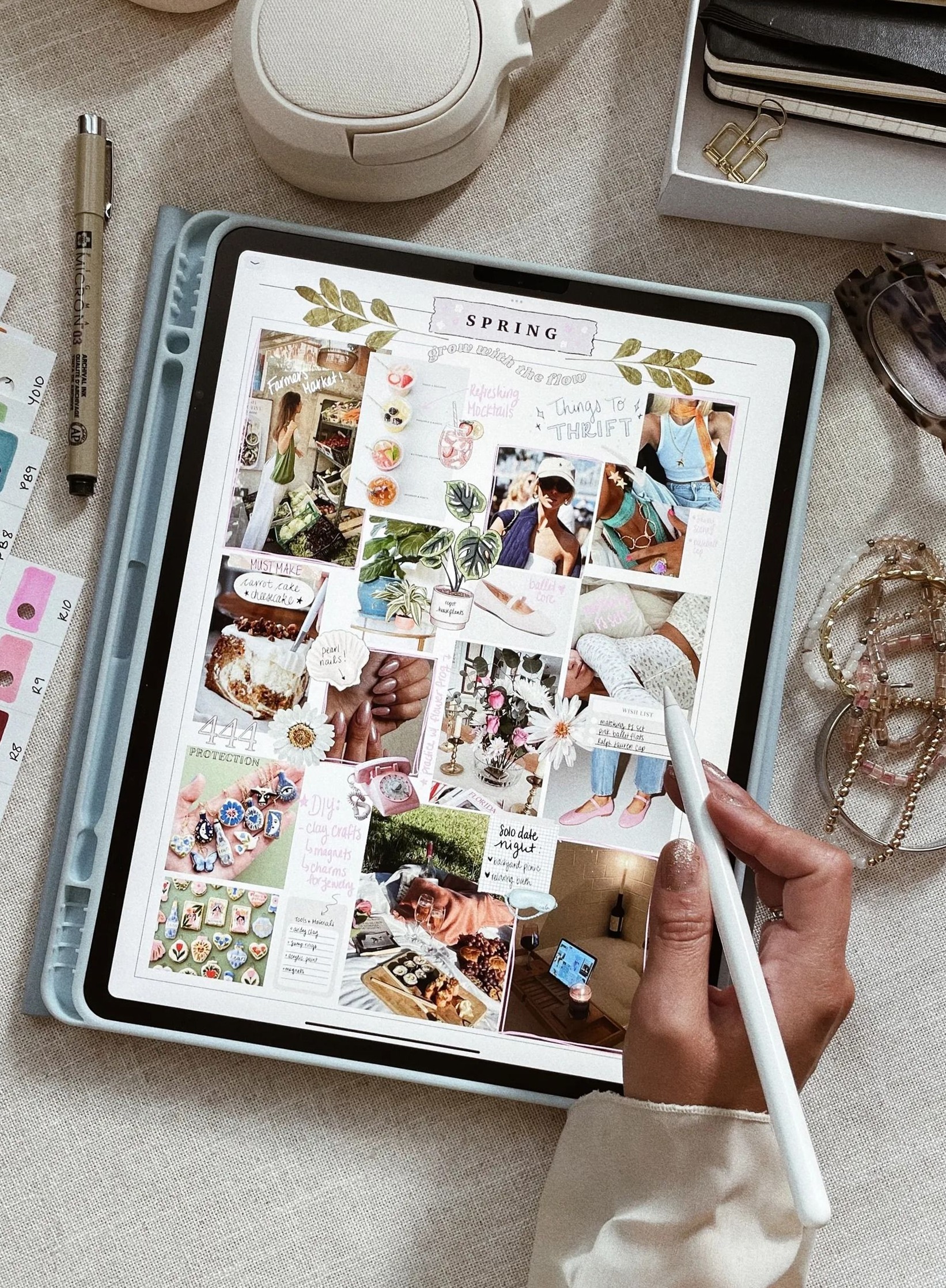 📝 📝 Aesthetic Spring Palettes for Digital Planning & Mood Boards | Laura Jade Prado | romanticize your routine