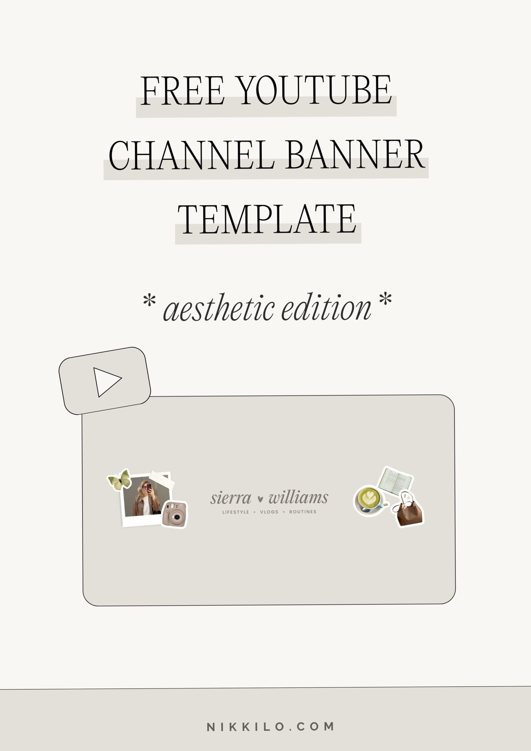 🪄 🎨 Aesthetic YouTube Banner Template | Canva Design | romanticize your routine