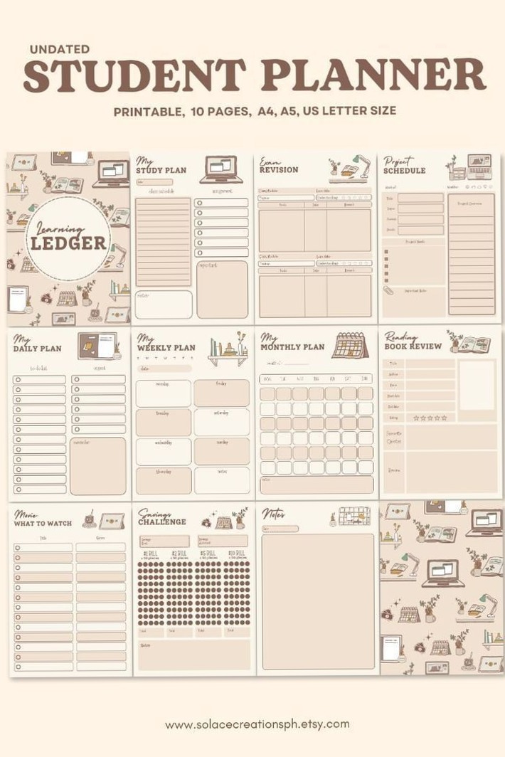 🤍 🌿 Back to School Planner 24 — Student Success Companion Printable | romanticize your routine