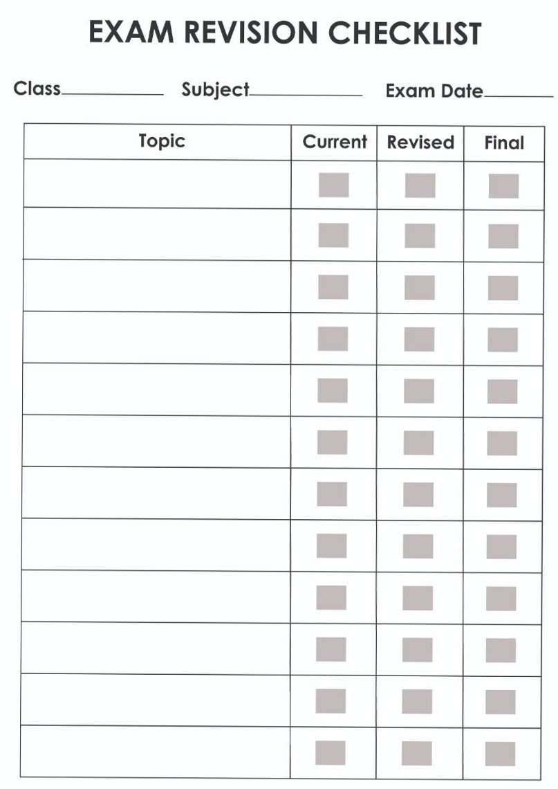 Black & White Exam Revision Checklist for Effective Study Session — ✨ 🕯️ seamless organization hack