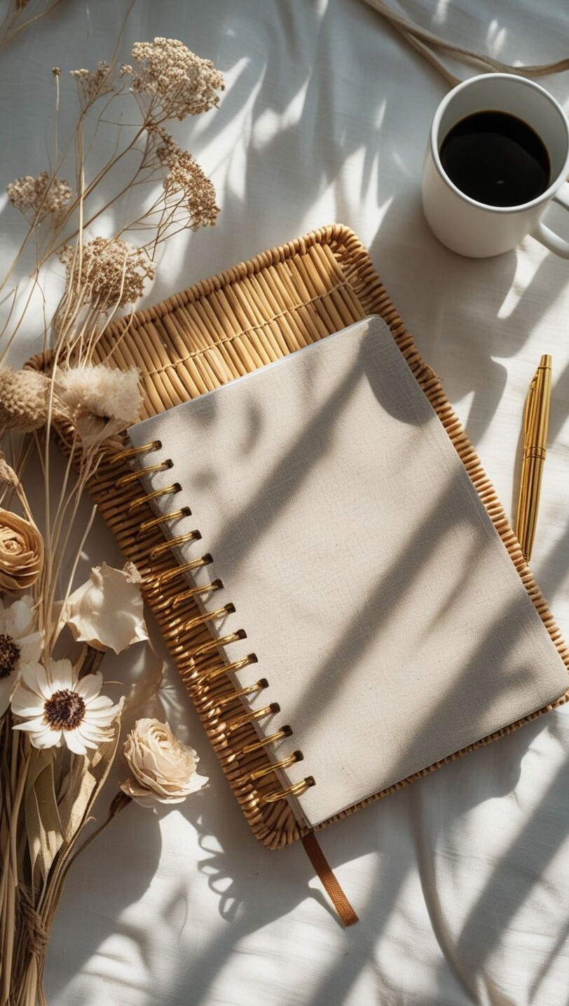 💍 💍 Boho Minimalist Planner Desk Flatlay | Digital Design Inspiration | dream life manifestation