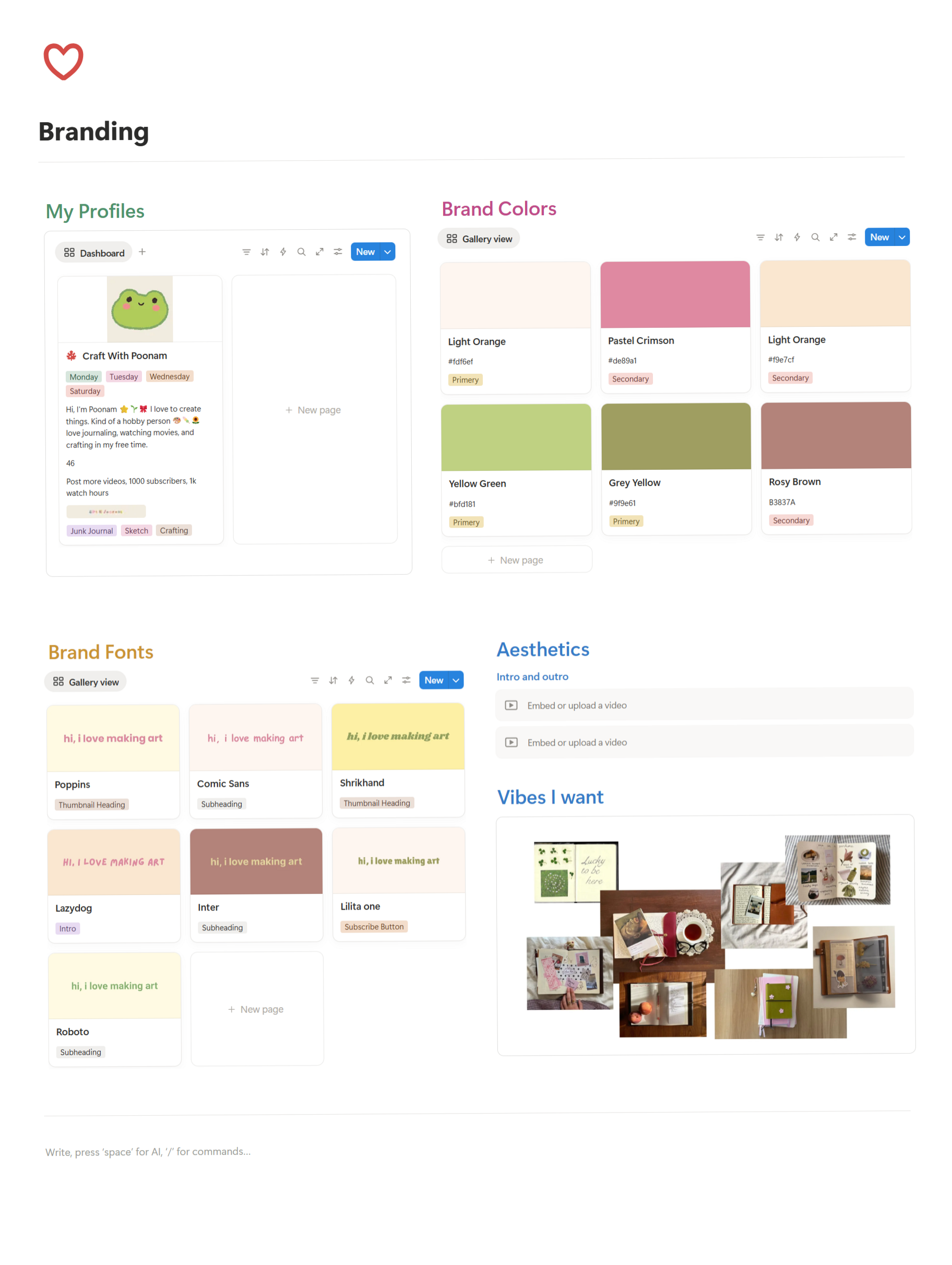 🖇️ 📝 Brand Your YouTube Channel with Consistent Design Assets | romanticize your routine