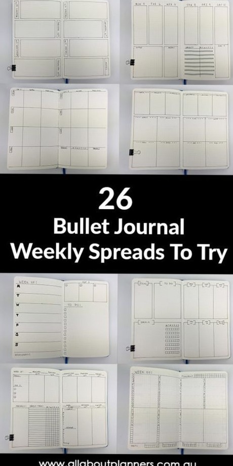 🌸 👰 Bullet Journal Weekly Spreads: 26 Creative Layouts | romanticize your routine