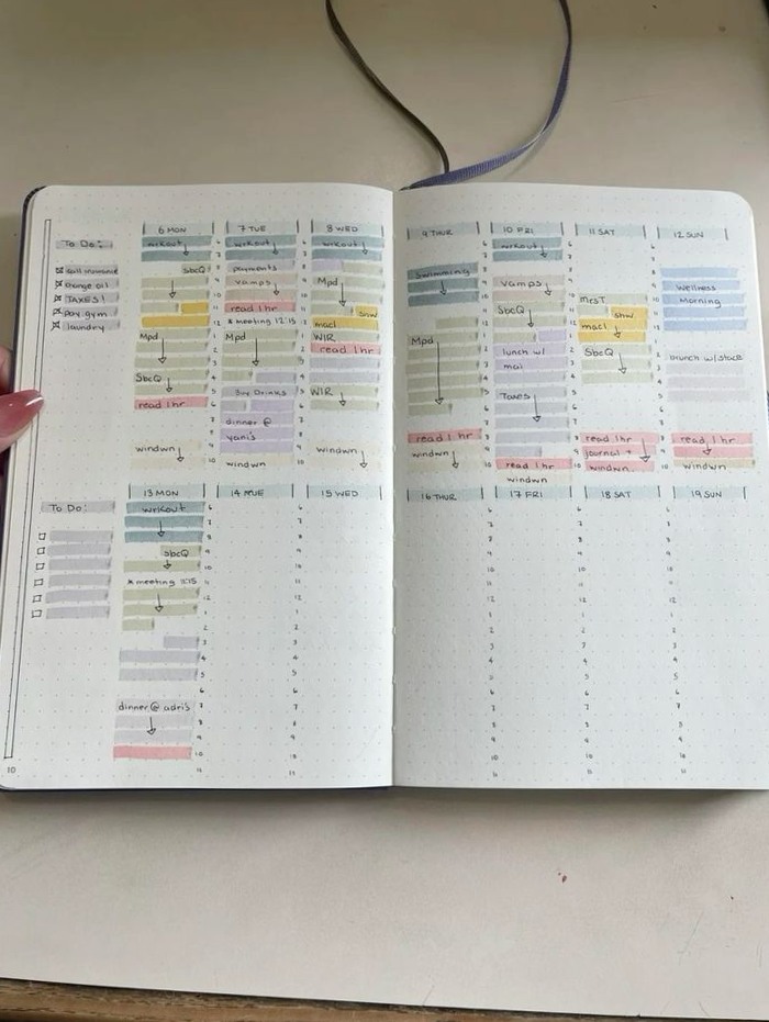 Color-Coded Weekly Planner Layout Design — 🪄 🎨 stay inspired all year long