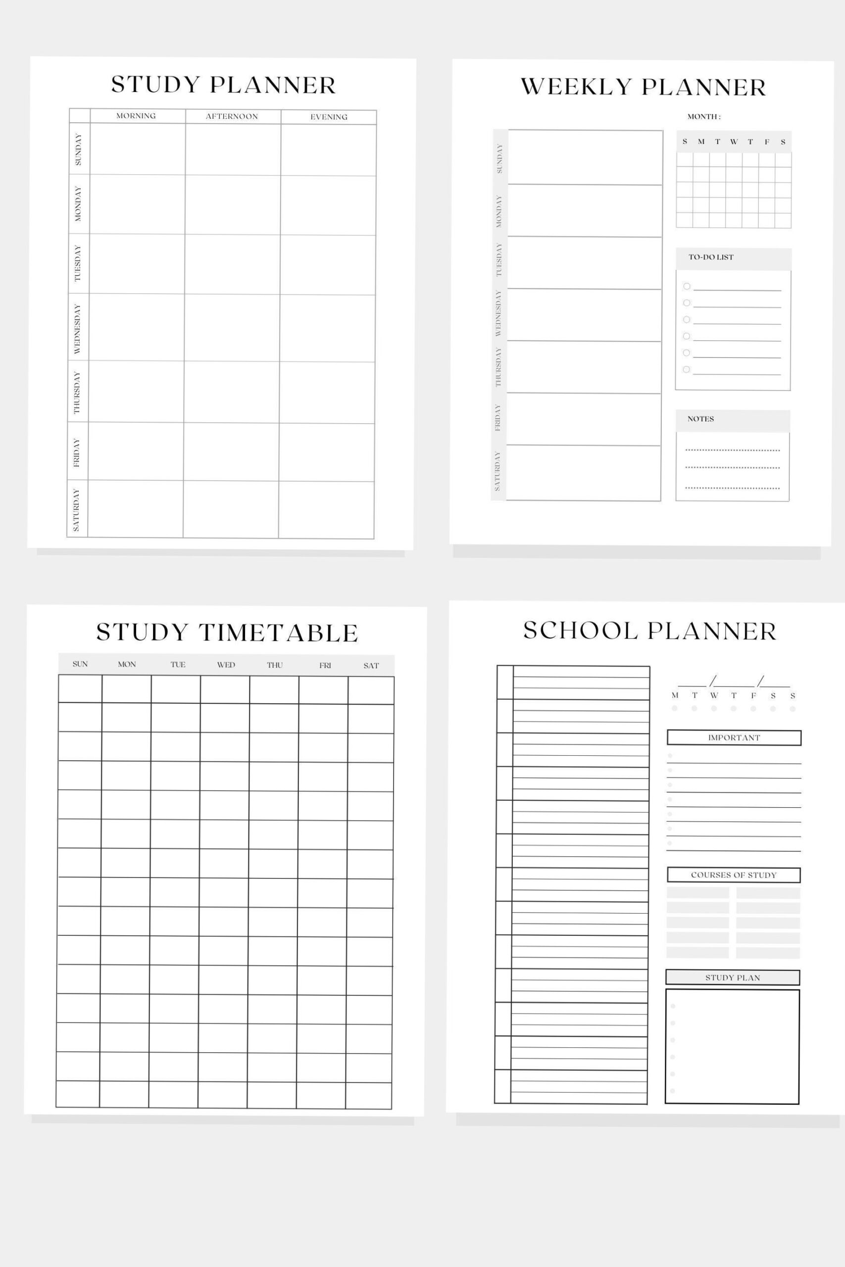 🍰 💍 Comprehensive Student Exam Prep Kit & Printable Study Planner for College Success | secret to staying productive