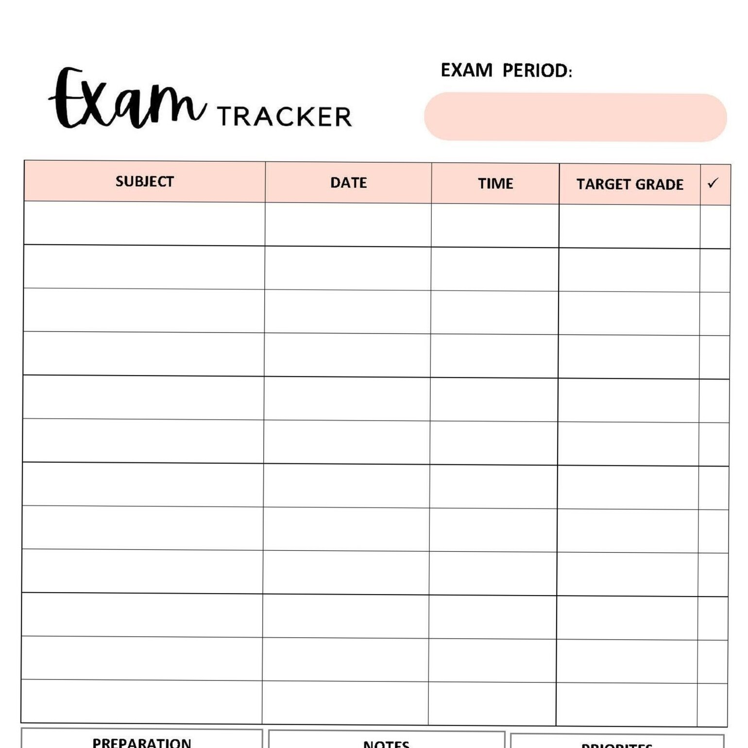 📝 📝 Conquer Exams: A4 Study Planner Printable Design | dream life manifestation