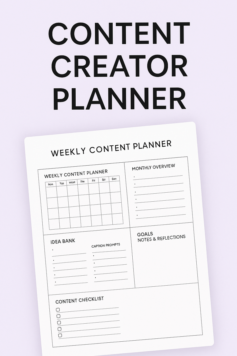 🌿 🤍 Content Creator Planner Minimalist Edition #goodnotesplannerfree 1092 | stay inspired all year long