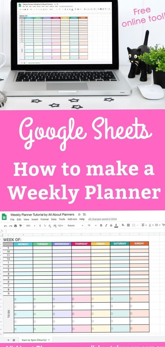 📁 📌 Create a Weekly Planner with Google Sheets for Free | romanticize your routine