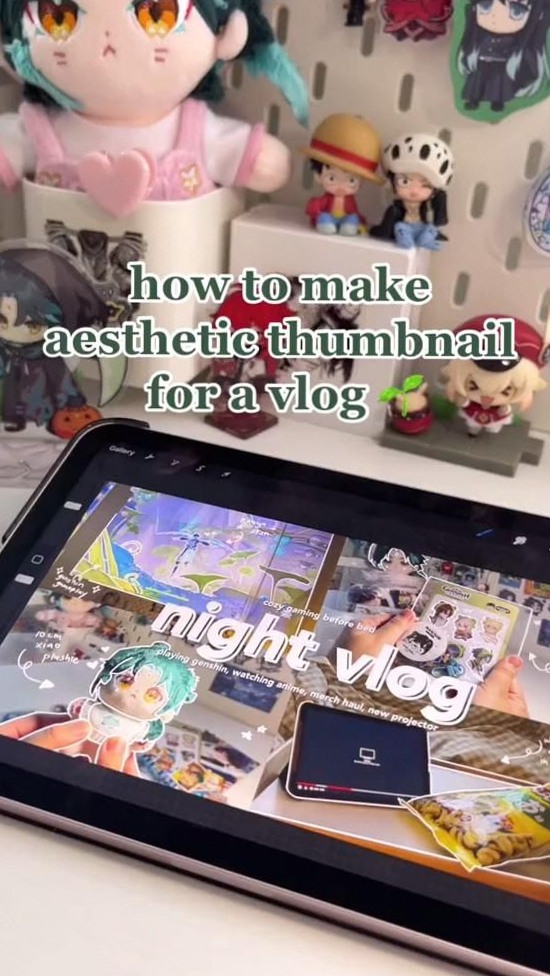 🌿 🌿 Create Aesthetic Vlog Thumbnails with Design Tips | secret to staying productive