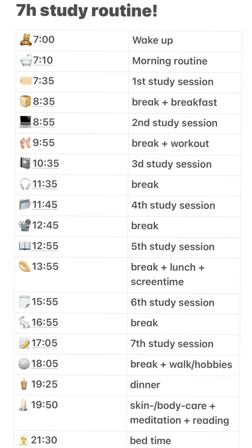 Crush Morning Exams with 7-Hour Study Plan 2025 — 🌿 🤍 stay inspired all year long