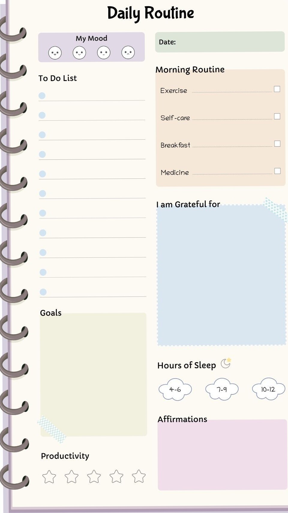 Daily Planner Book with Time & Sun Motifs | Printable Sheets & Pages for Creative Organization — 📌 📊 stay inspired all year long