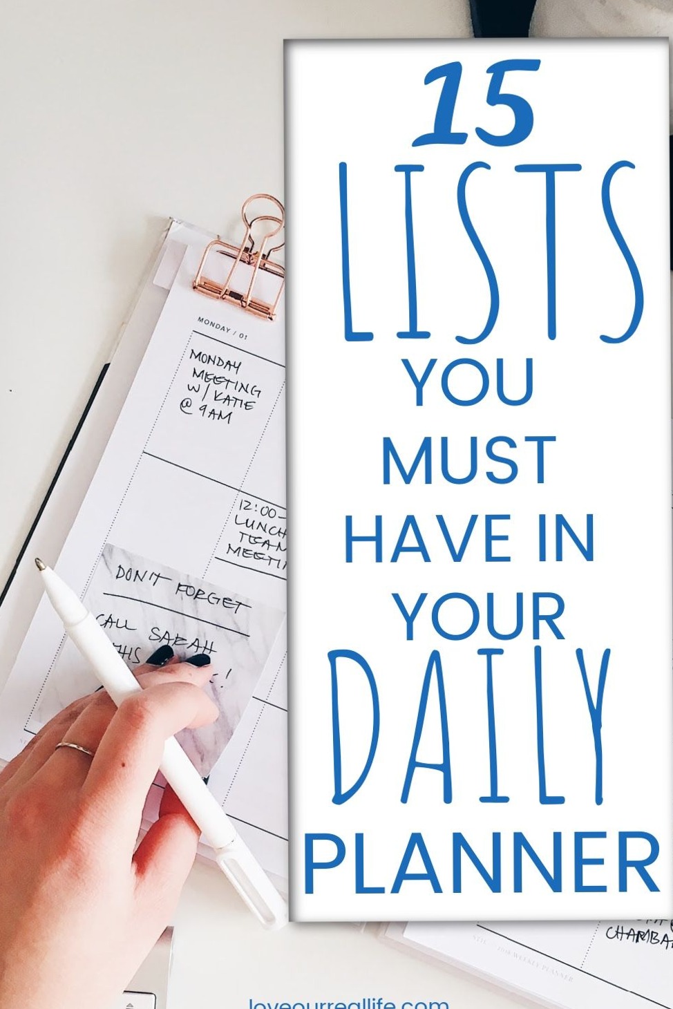🥂 💍 Daily Planner & Bullet Journal List Ideas | stay inspired all year long