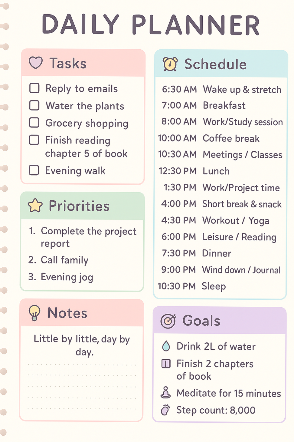 🖌️ 🎨 Daily Planner Layouts for Creative Productivity | dream life manifestation