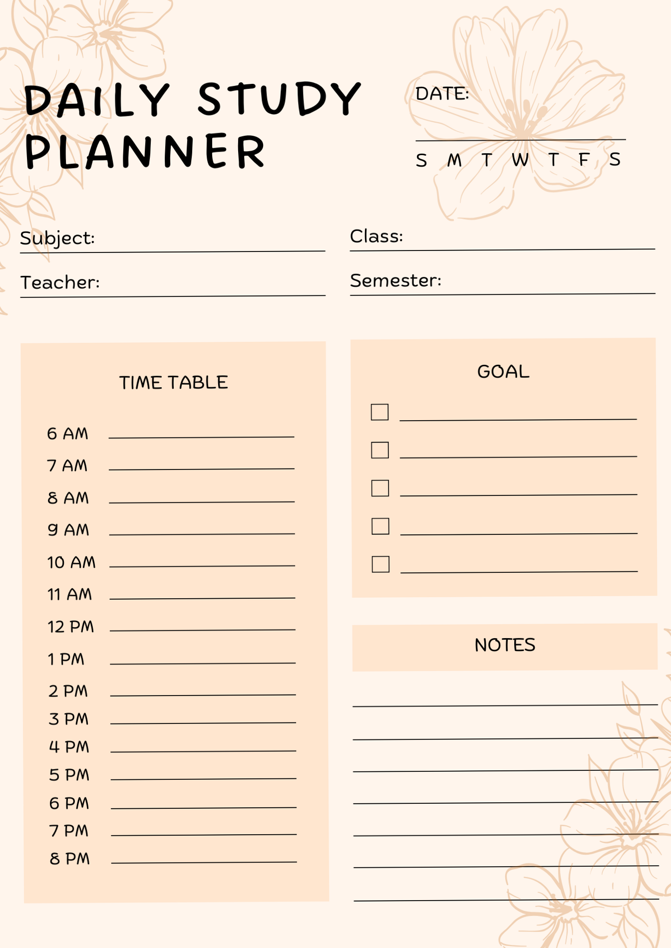 Daily Study Planner for Students | Stay Organized & Focused — ☁️ 🤍 dream life manifestation