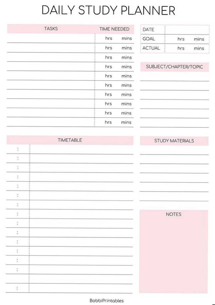 🤍 🌿 Daily Study Planner Lifeplanner 393 | Creative Digital Planner Design | romanticize your routine