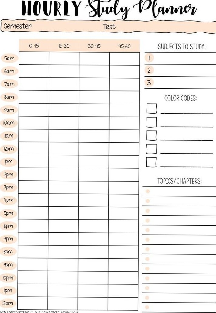 Design Your Ideal Daily Routine with This Stylish Study Planner Printable — 🎨 📍 romanticize your routine