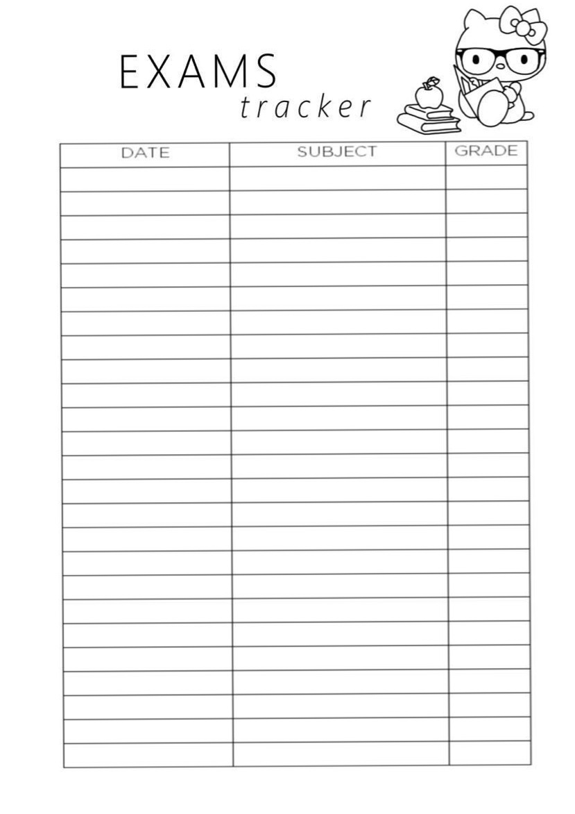 Digital Exam Tracker for Creative Planners & Design Projects — 🌸 🥂 essential planning guide