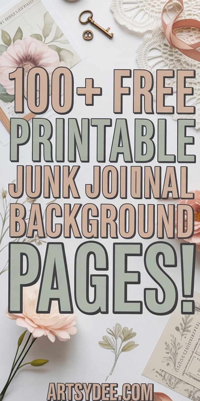 🌸 🌸 dream life manifestation: 100+ Junk Journal Background Pages (Printable PDF)