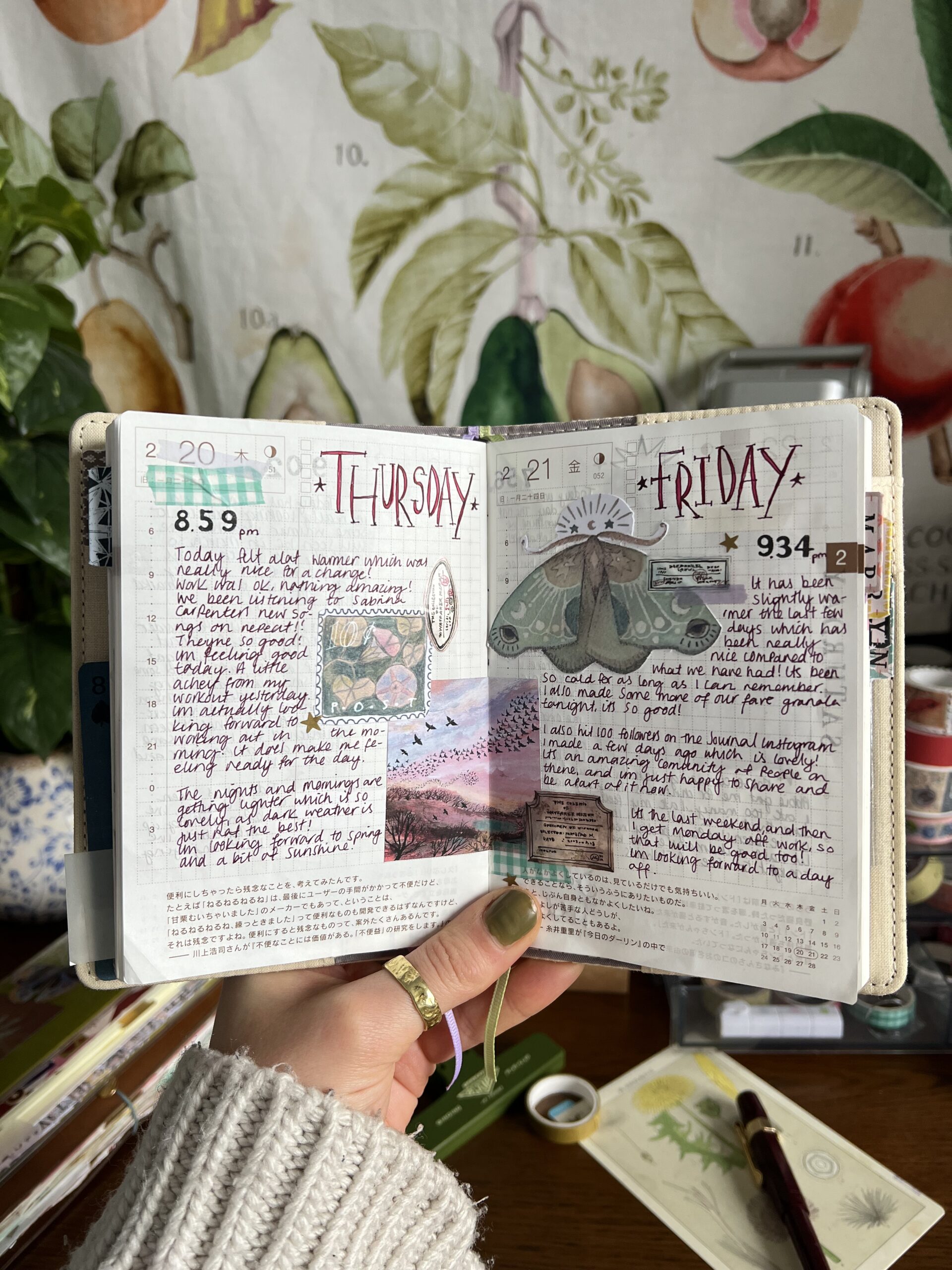 💌 🌸 dream life manifestation: A6 Hobonichi Butterfly Design 🌿✨