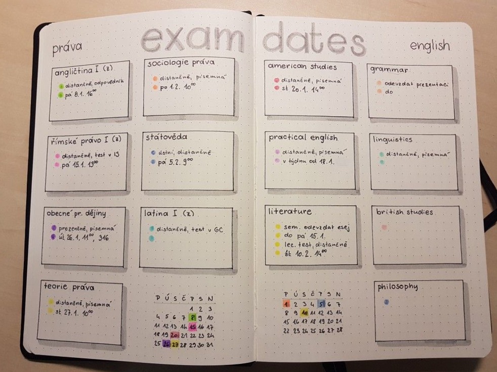 📌 📊 dream life manifestation: Exam Planner — Digital Design & Creative Study Tools