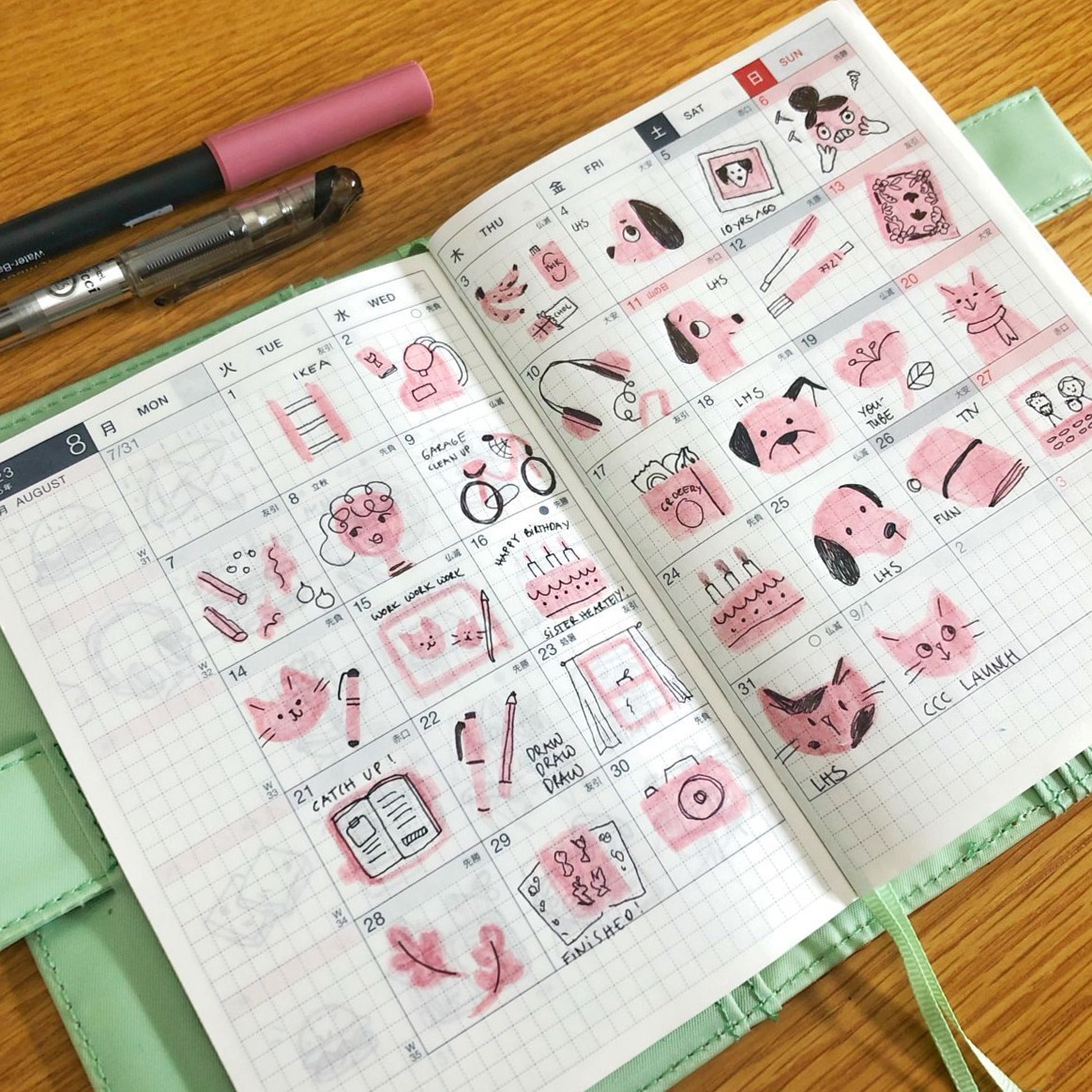 🪄 📍 dream life manifestation: Hobonichi A6 Monthly Doodles 214 — Creative Planner Design