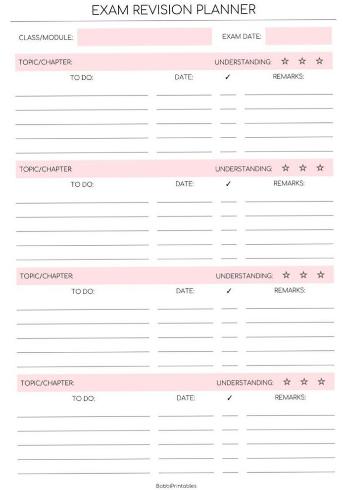 📁 📝 dream life manifestation: Purple Exam Revision Planner PDF Design