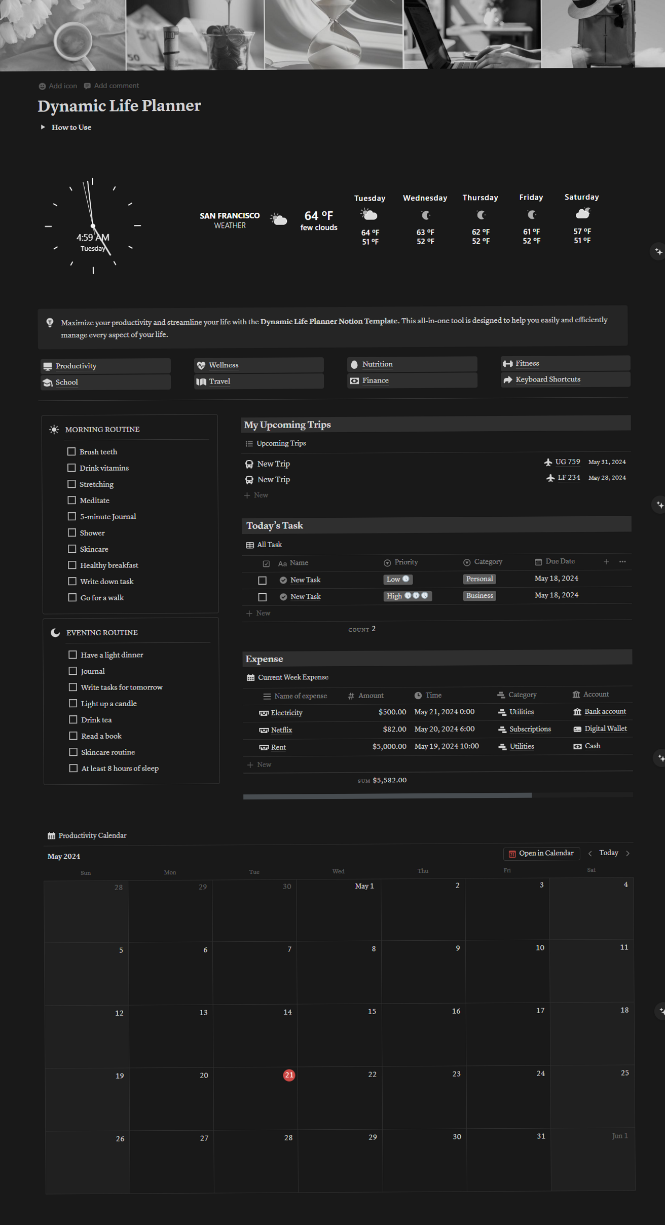 📁 📊 Dynamic Life Planner — Notion Template for The Unit | 2026 efficiency hack