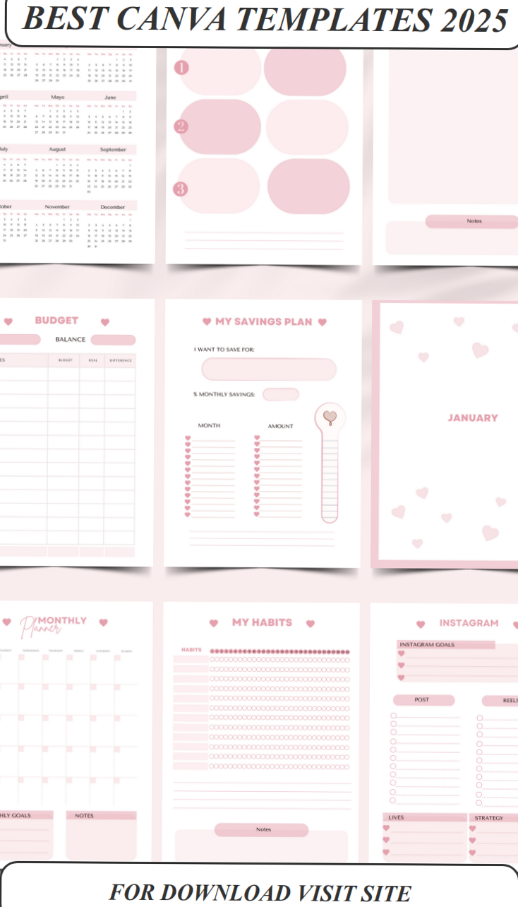 Editable Canva Planner Template for Coaching Brand Elevation — ☁️ ✨ stay inspired all year long