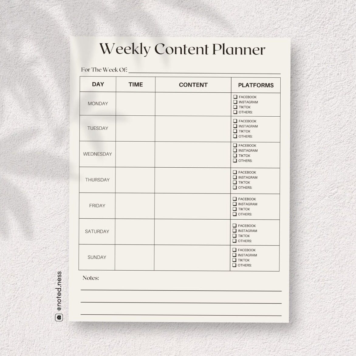 📁 📊 Editable Monthly Content Calendar for Instagram, Facebook | secret to staying productive