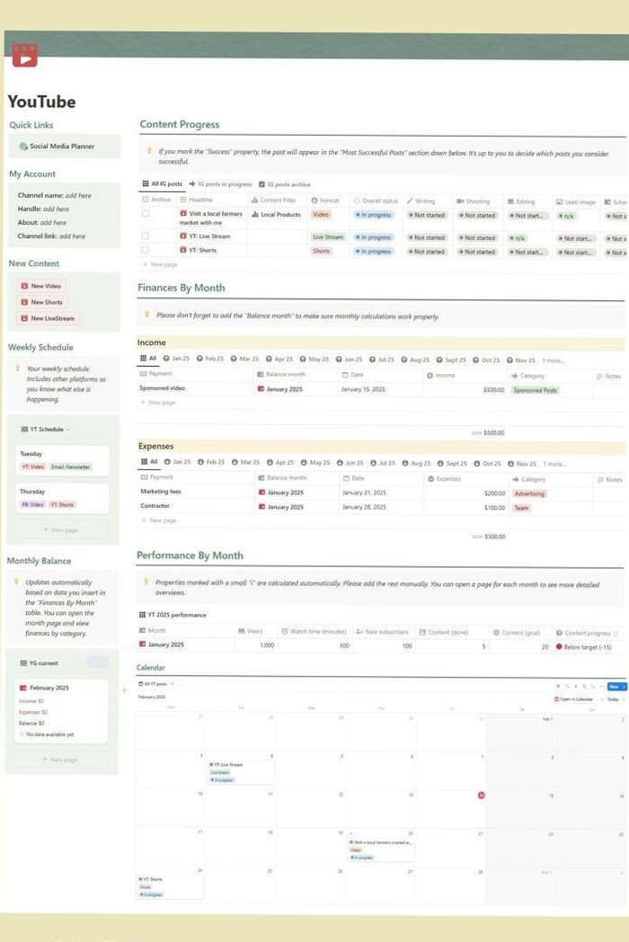 Effortless YouTube & Social Media Planning with Notion & Ring Planners — 🤍 🌿 2026 efficiency hack