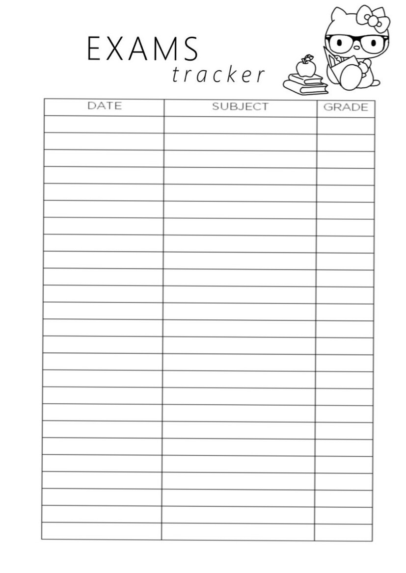 🍰 🍰 essential planning guide: Sanrio Exams Tracker: Digital Planner & Study Tools
