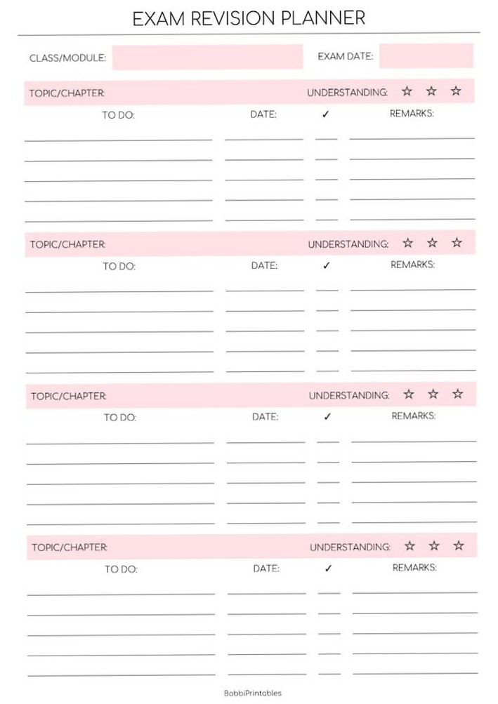 👰 🍰 Exam Revision Planner | Digital Planner | Creative Study Tools | dream life manifestation