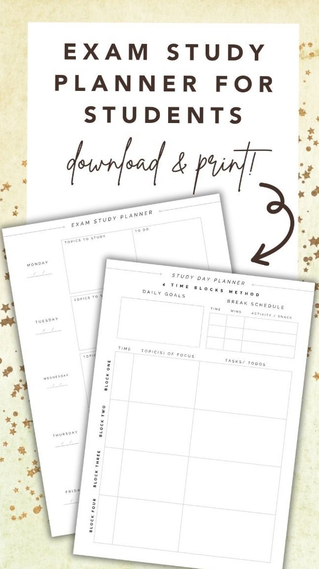 Exam Study Planner | Printable Notion Course Planner Guide — 🥂 🌸 seamless organization hack