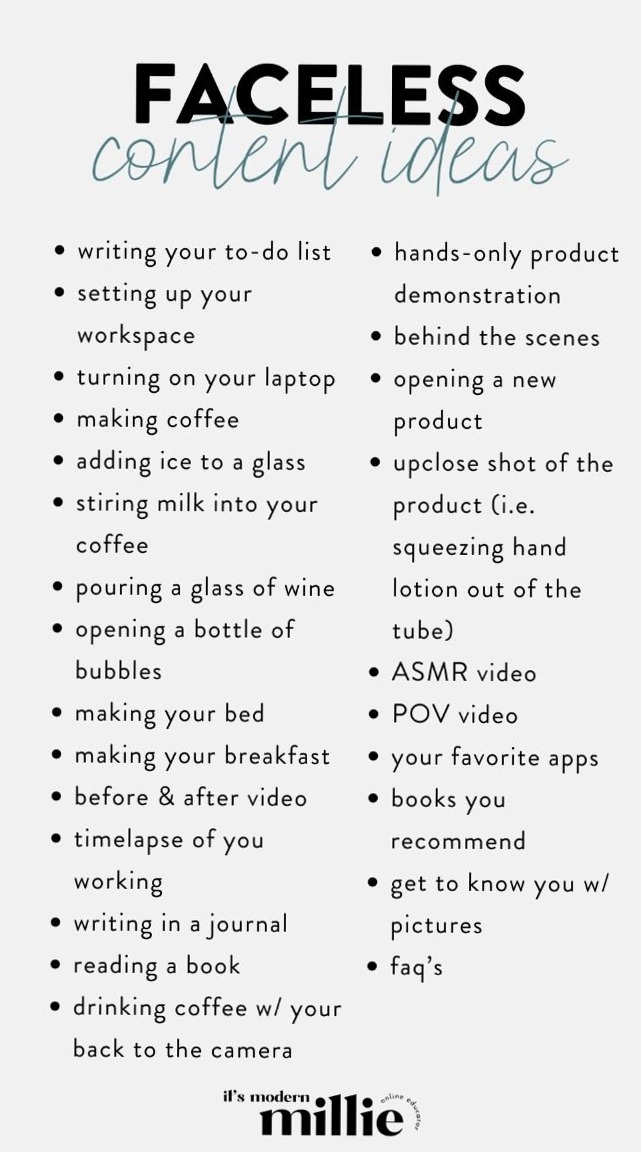 🖇️ 🖇️ Faceless Content Ideas for Digital Designers & Planners | secret to staying productive